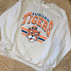 Auburn Tigers Inspired Sweater National Football League Ash Grey
